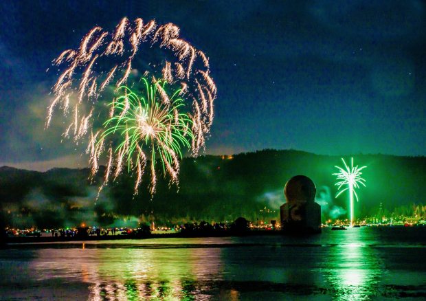Big Bear will celebrate the 4th of July with fireworks over the lake. (Photo by Dennis Bentson courtesy Visit Big Bear)