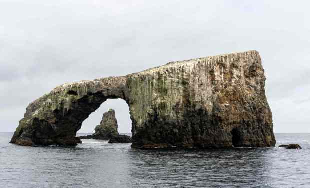 Forty-foot-high Arch Rock is visible on approach to East Anacapa Island, CA on Monday, April 14, 2025. The natural bridge is a symbol of Anacapa and Channel Islands National Park. (Photo by Paul Bersebach, Orange County Register/SCNG)