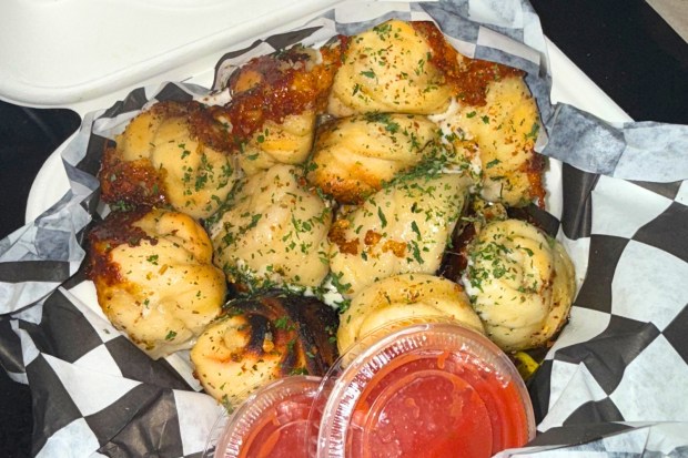 Garlic Cheesy Knots from The 4th Horseman in Long Beach. (Mercedes Cannon-Tran/SCNG)
