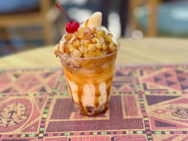 Pineapple Upside Down Sundae available at Tropical Hideaway during Disneyland's 70th anniversary celebration. (Brady MacDonald/Orange County Register/SCNG)
