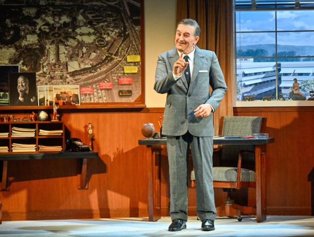 An Audio-Animatronics of Walt Disney greets visitors to the Main Street Opera House during "Walt Disney - A Magical Life" inside Disneyland on July 14, 2025, in Anaheim, CA. (Photo by Jeff Gritchen, Orange County Register/SCNG)