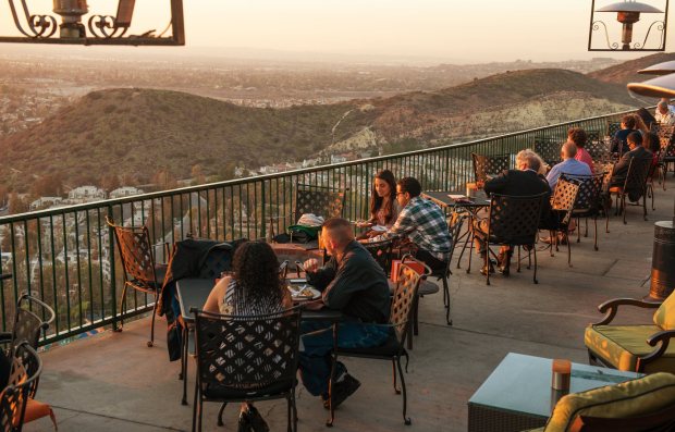 The outdoor patio at the Orange Hill Restaurant provides an excellent vantage point for July 4 fireworks. (Photo by Leonard Ortiz, Orange County Register/SCNG)
