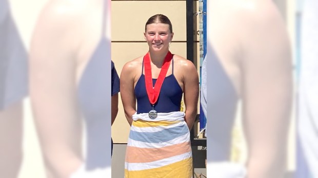 Corinna Ruffini of Newport Harbor finished second in the CIF-SS Division 1 girls diving championships Thursday, May 1, 2025, in Mission Viejo. (Photo by Dan Albano, Orange County Register/SCNG)