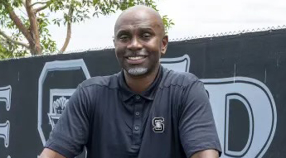 Servite's Brandon Thomas is the Orange County boys track and field coach of the year for the 2025 season. (Photo courtesy of Brandon Thomas)