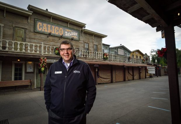 Jon Storbeck, vice president and general manager of Knott's Berry Farm, in Calico Park in Buena Park, CA, on Thursday, December 17, 2020. (Photo by Jeff Gritchen, Orange County Register/SCNG)