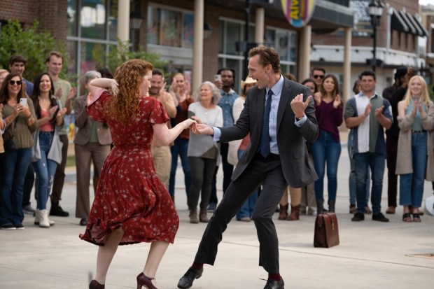 Mike Flanagan's 'The Life of Chuck,' which is based on a Stephen King novella, is about loss and death, but it's also a joyous movie starring Tom Hiddleston, Chiwetel Ejiofor, Karen Gillan, Mia Sara and Mark Hamill. (Photo by Dan Anderson / Courtesy of NEON)