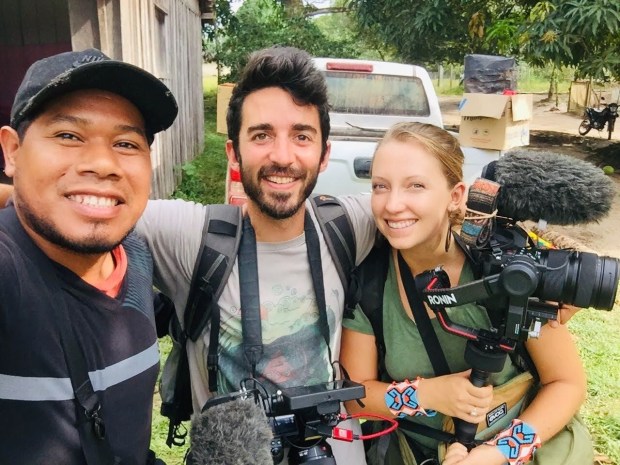 Directors Edivan Guajajara, Rob Grobman and Chelsea Greene. (Courtesy of "We Are Guardians" / Through the Smoke, LLC)