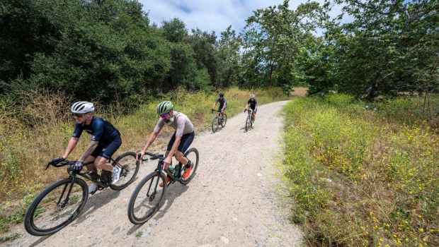 A group of cyclists ride on a spring morning past oaks and sycamore trees on the Arroyo Trabuco Trail in O'Neill Regional Park in Trabuco Canyon in early June 2025. The park encompasses 4,500 acres in Trabuco and Live Oak Canyons and includes 23 miles of trails and a campground. (Photo by Mark Rightmire, Orange County Register/SCNG)
