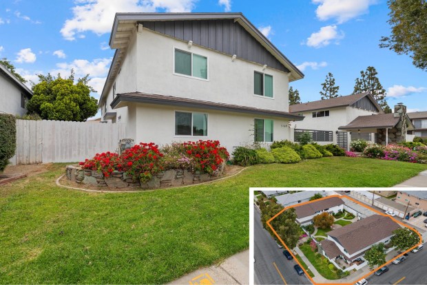 This nine-unit apartment property in Fullerton sold June 13 for $4.1 million or $455,555 per unit. (Photo courtesy of Marcus & Millichap)