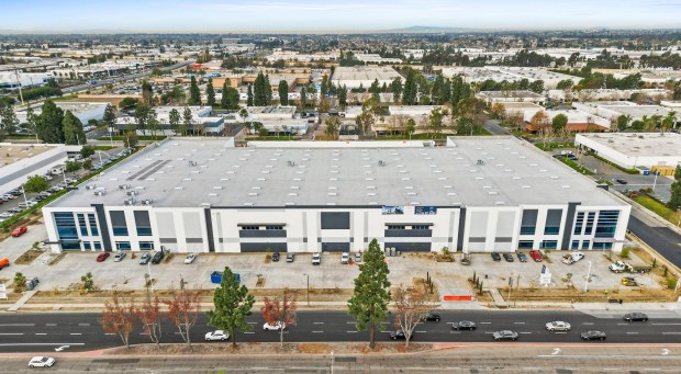 A new logistics hub is ready for business on Harbor Boulevard in Santa Ana, just a year after the two-building office campus Elevate@Harbor was demolished. Kearny Real Estate Co. and Dune Real Estate Partners partnered on the 163,000-square-foot facility, which replaced the mid-rise office towers at 3130 and 3100 S. Harbor Blvd. (Photo courtesy of Kearny Real Estate Co.)