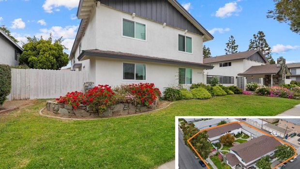 This nine-unit apartment property at 3169-3175 Quartz Lane in Fullerton sold June 13 for $4.1 million or $455,555 per unit, according to Marcus & Millichap. (Photo courtesy of Marcus & Millichap)