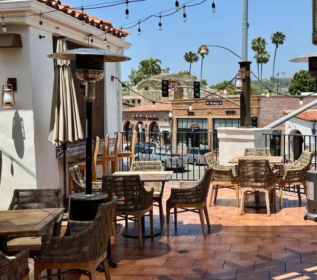 The view from the rooftop patio at Rosewood Social in San Juan Capistrano. (Photo by Brock Keeling, Orange County Register/SCNG)