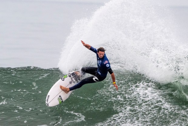 Crosby Colapinto surfs in the Lexus Trestles Pro south of San Clemente, CA on Tuesday, June 10, 2025. The event is part of the World Surf League tour. (Photo by Paul Bersebach, Orange County Register/SCNG)