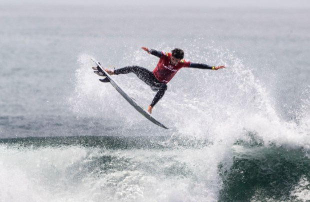 Filipe Toledo surfs in his round of 16 heat at the Trestles Pro south of San Clemente, CA on Wednesday, June 11, 2025. The event is part of the World Surf League tour. (Photo by Paul Bersebach, Orange County Register/SCNG)