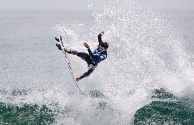 Griffin Colapinto won his round of 16 heat at the Trestles Pro south of San Clemente, CA on Wednesday, June 11, 2025. The event is part of the World Surf League tour. (Photo by Paul Bersebach, Orange County Register/SCNG)