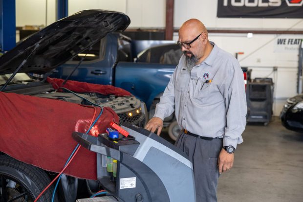 The year-old Cool Air Rebate Program offers financial assistance to qualifying, low-income Californians who need a particular coolant leak fixed in cars made between 1993 and 2019. (Photo courtesy of Cool Air Rebate)