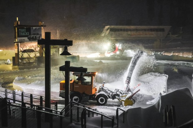 Snow is cleared Tuesday April 1, 2025 at Sierra-at-Tahoe ski resort south of Lake Tahoe. The resort received 20 inches over the prior 24 hours. (Photo: Sierra-at-Tahoe)